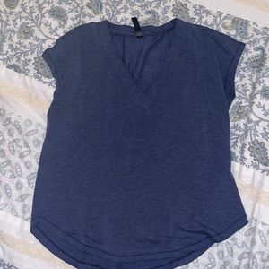 Blue large v-neck t-shirt